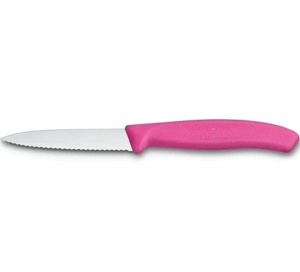 Victorinox Classic 8cm Pointed Wavy Edge Paring Knife Pink