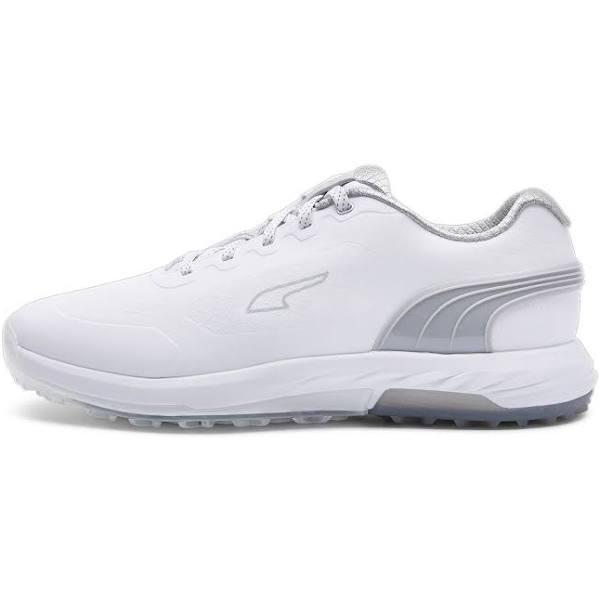 Alphacat Nitro Men's Golf Shoes in White/Flat Light Gray/Silver, Size 9 by Puma