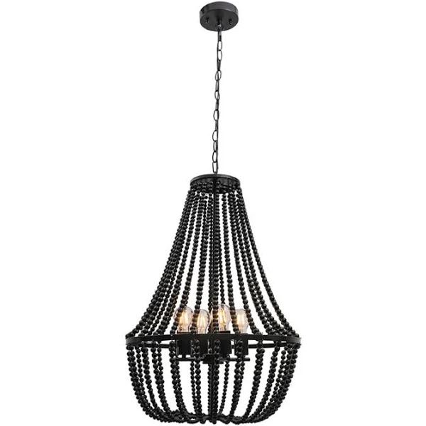 Willow 4 Light Pendant Black - MG2624