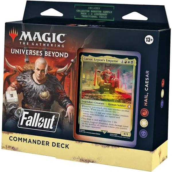 Magic: The Gathering Fallout Commander Deck - Hail, Caesar (100 Card Decks, 2 Collector Boosters, Sample Pack + Accessories)