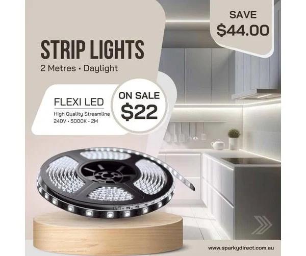 SAL Flexi Smart 2mtr Dimmable Led Strip Light Kit Daylight