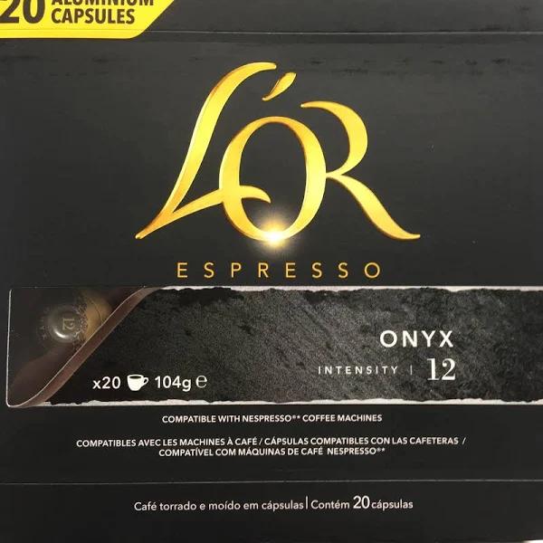 L'Or Espresso Onyx Intensity 12 Coffee Capsules 20 Pack