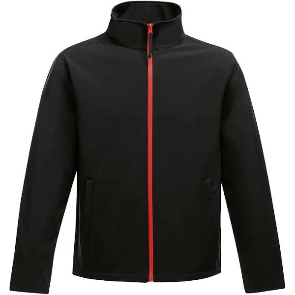 Regatta Mens Ablaze Printable Softshell Jacket Black/Classic Red Softshell Jacket