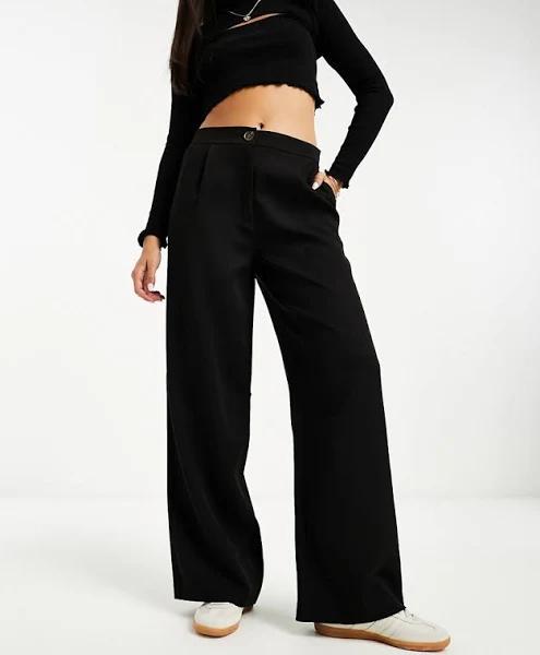 Miss Selfridge Tailored Wide Leg Pants in Black