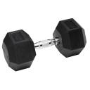 Celsius 22.5kg Rubber Hex Dumbbell 1 Piece