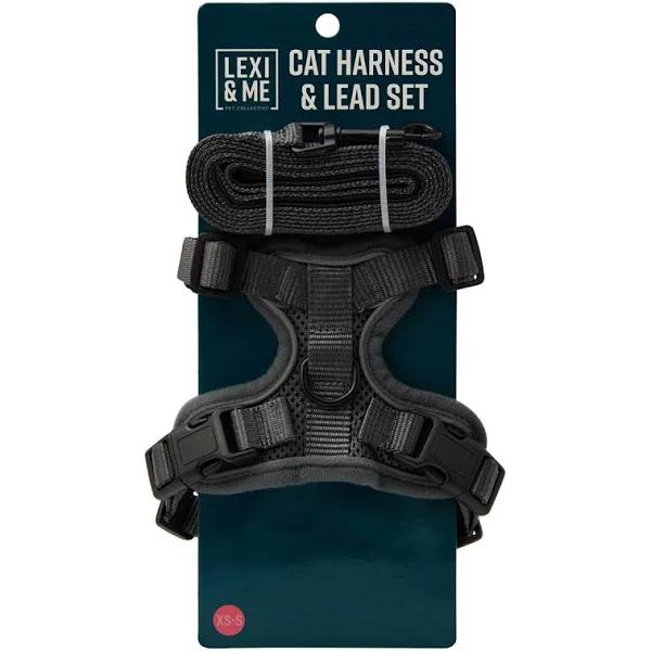 Lexi & Me Cat Harness & Lead Set - Medium/Large / Charcoal