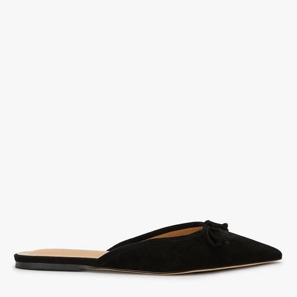 Tony Bianco Javelin Black Suede Flats - Size 9.5 Casual Flat