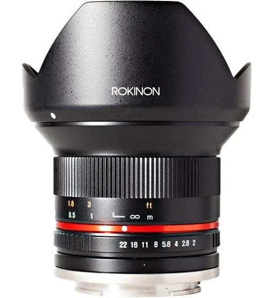 Rokinon RK12M-FX 12mm F2.0 NCS CS Ultra-Wide-Angle Lens For Fuji x Mount Digital Cameras