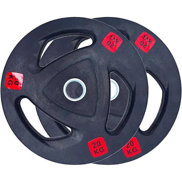 20kg Rubber Tri-Grip Weight Plates Type-A Pair