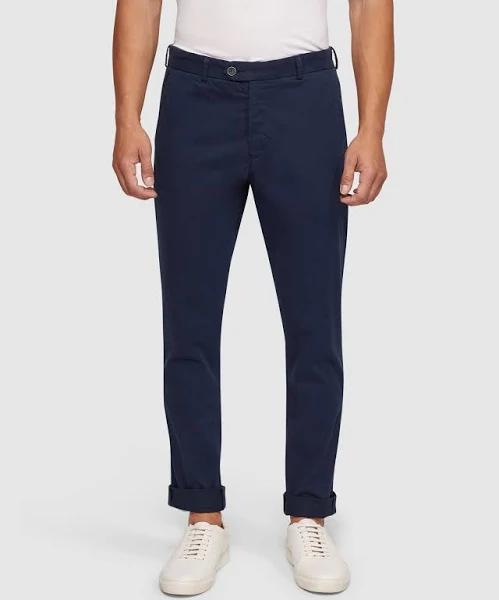 Oxford Luka Stretch Casual Pants in Blue Blue 78