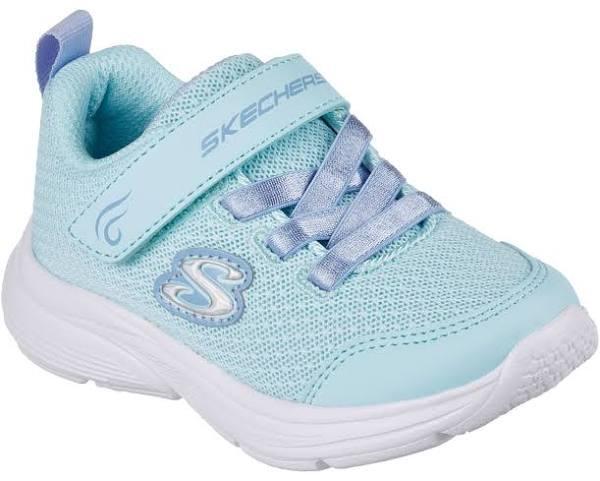 Skechers Wavy Lites - Blissfully Free Girls Trainers - Aqua - 5