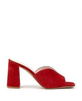 David Jones Edward Meller Kathy85 V Throat Slide in Redsue, Size 35 EU