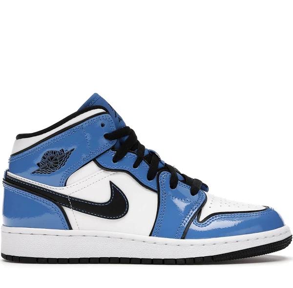 Air Jordan 1 Mid SE GS 'Signal Blue' Shoes - Size 3.5Y