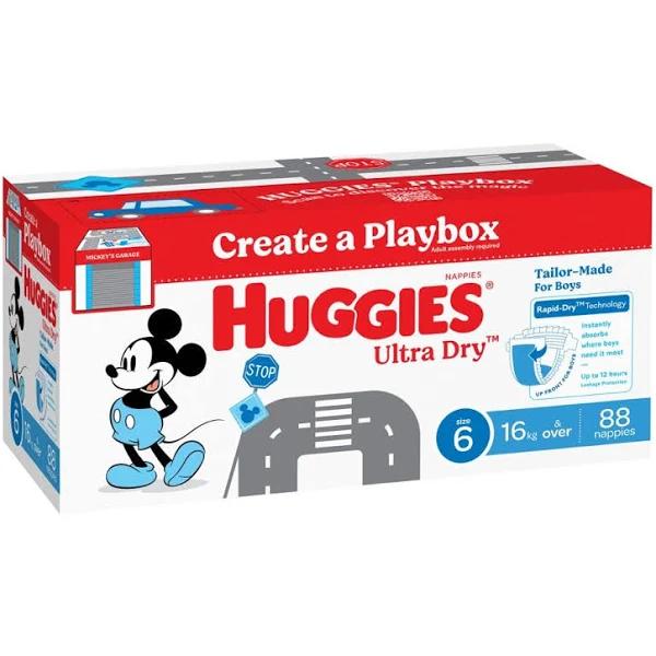 Huggies Ultra Dry Boy Nappies Size 6 88 Pack