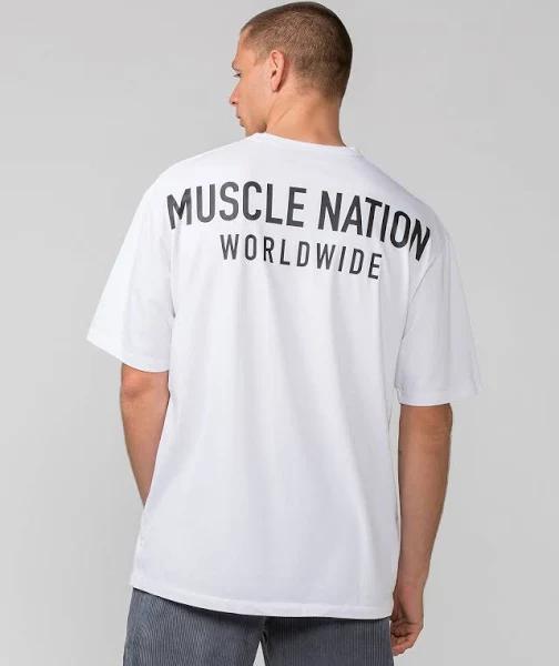 Muscle Nation MNation Worldwide Pump Cover - White L