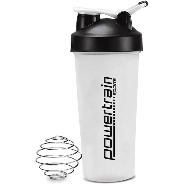 Powertrain 700ml Protein Shaker Bottle Water Sports Drink White