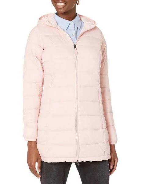 Amazon Essentials Women's Lightweight Long-Sleeve Full-Zip Water-resistant Packable Hooded Puffer Coat