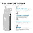 Hydro Flask Water Bottle - Wide Mouth Straw Lid 2.0 - 40 oz, Hibiscus