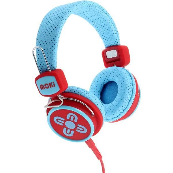 Moki Kids Safe Volume Limited Blue/Red Headphones