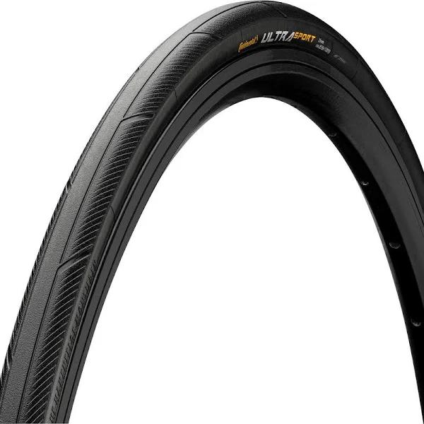 Continental Ultra Sport III Wire Road Tyre - Black - Black - 700c