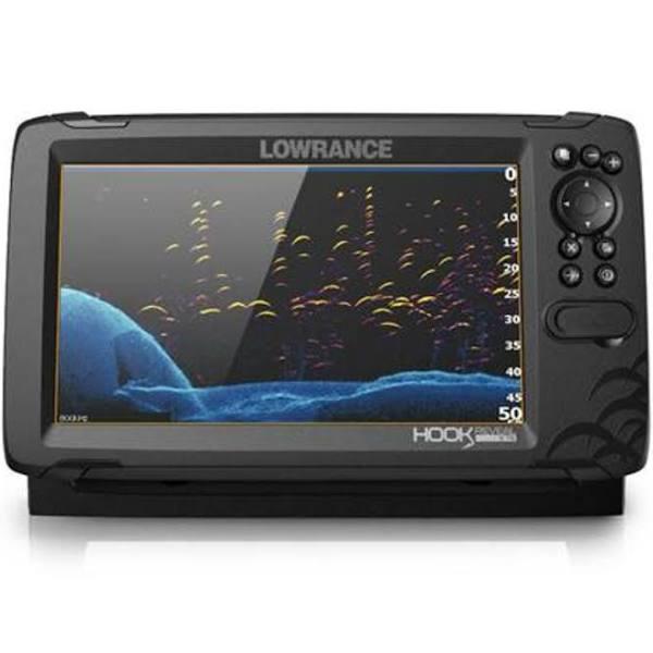 Lowrance Hook Reveal 9 Tripleshot Row With Transducer And World Base Map Black