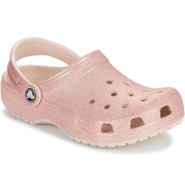 Crocs Kids Pink Classic Glitter Clogs