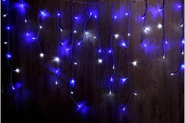 500 Led Connectable Icicle Light - 5 Colour Options Blue