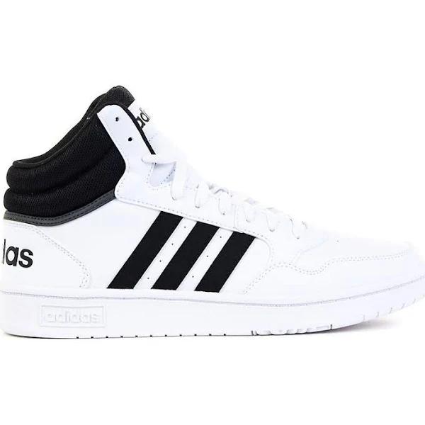 Adidas Hoops 3.0 Mid Trainers White Black - 48