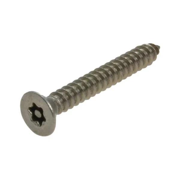 14g-14 x 1-1/2" Countersunk Post Torx (T30) Security Self Tapper Screw A2-70 Stainless G304