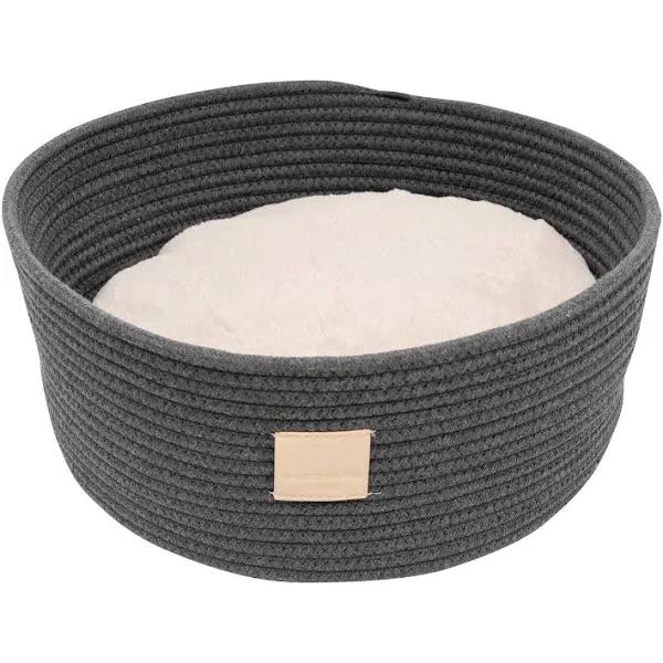 FuzzYard Life Rope Basket Cat Bed Slate Grey