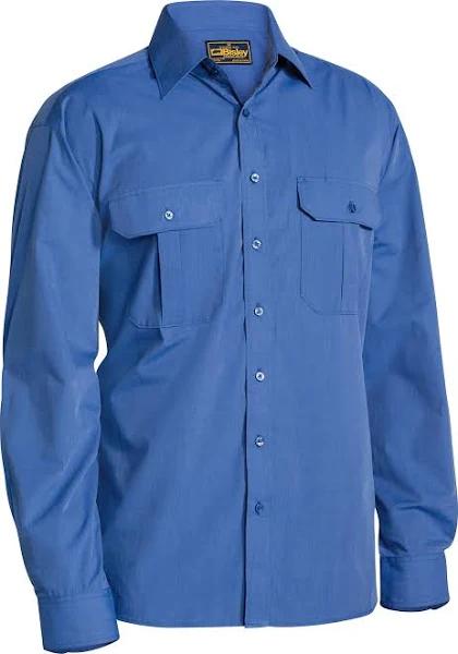 Bisley BS6031 Metro Shirt Long Sleeve - Blue / 3XL