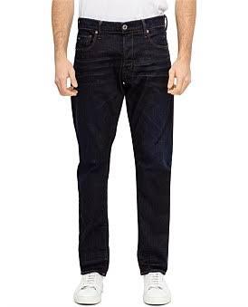 David Jones G-Star 3301 Straight Tapered Jean in Aged/Navy, Size 33/32 in