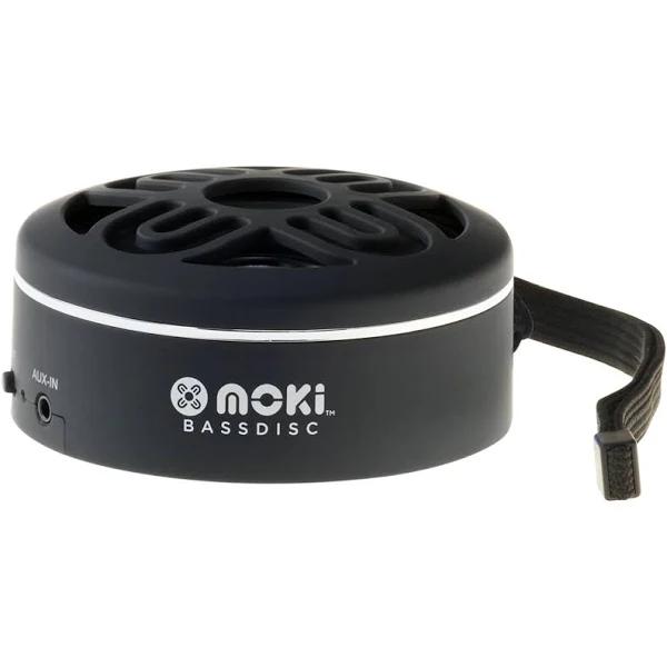 Moki Black Bluetooth BassDisc Speaker