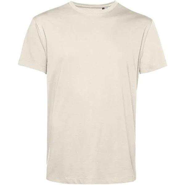 B&C Mens Organic E150 T-Shirt Off White 3XL Ringspun Cotton Mens Tee