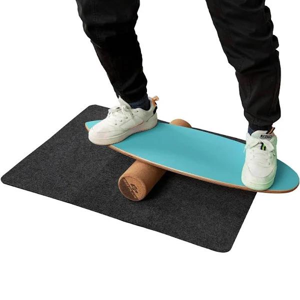 Costway 3-in-1 Balance Board Kit Wooden Balance Board Trainer Wobble Board w/ Roller & Blanket Green