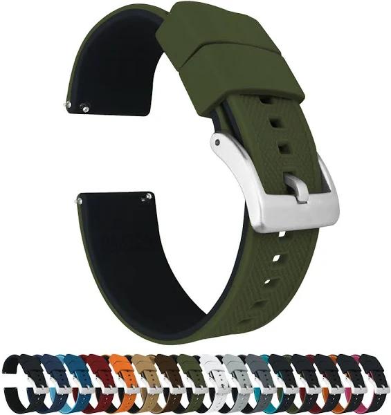 Barton Elite Silicone Watch Bands - Quick Release - Choose Color - 18mm, 19mm, 20mm, 21mm, 22mm, 23mm & 24mm Watch Straps