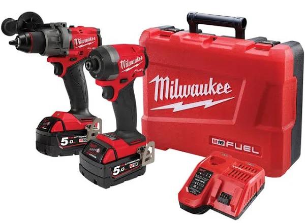 Milwaukee M18 5.0Ah Fuel Brushless Cordless 2 Piece Combo Kit - M18FPP2AA3502C