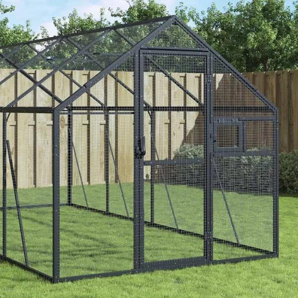 Aviary Anthracite 1.79x6x1.85 M Aluminium vidaXL