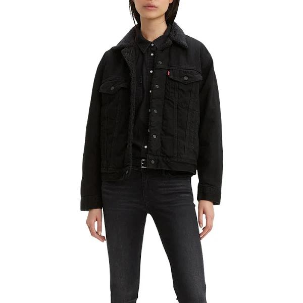 Levi's EX BF Sherpa Trucker Forever Black Size M