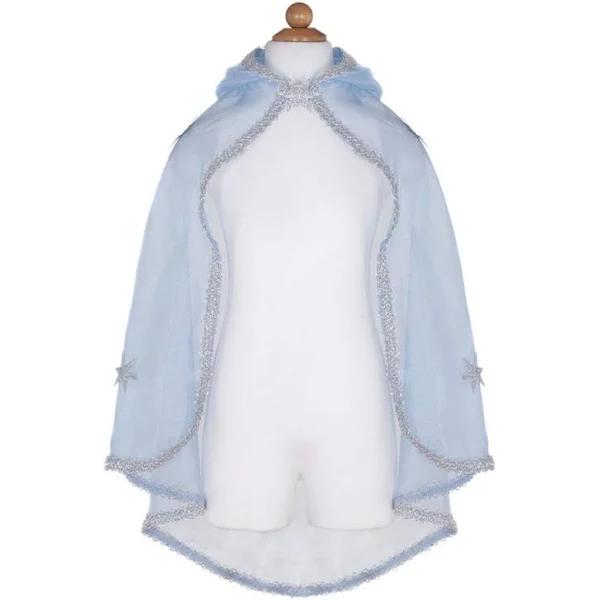 Great Pretenders - Blue & Silver Snow Queen Cape Size 3-4 Years