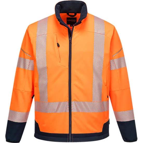 PW3 Hi-Vis Contrast Softshell Orange/Navy XL Regular