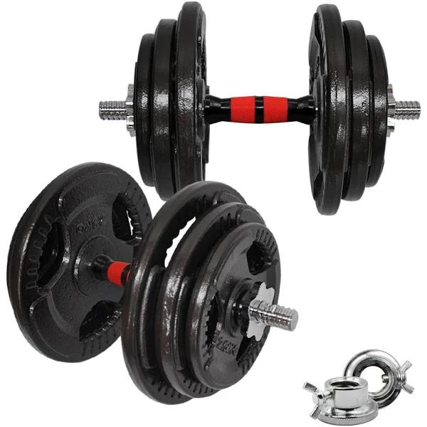 Total 64kg - 40cm Dumbell Bar - 2.5kgx4 + 5kgx4 + 7.5kgx4 - Iron Plate Dumbbell Weight