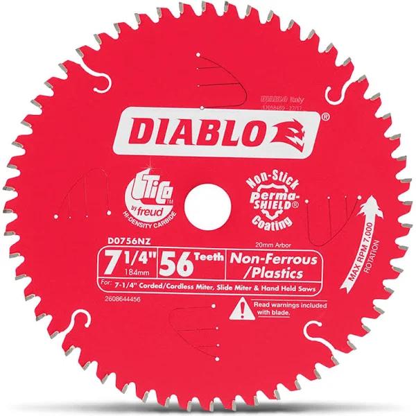 Diablo 184mm 56 Teeth Non Ferrous Plastic Circular Saw Blade