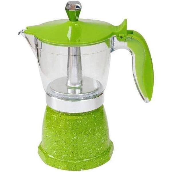 Italian Style Stove Top Espresso Coffee Maker 6 Cup Marble Clear Random Color