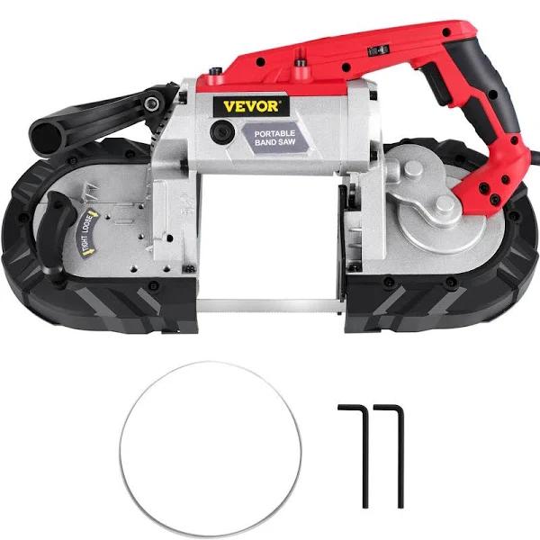 VEVOR Variable-Speed 127mm Deep Cut Portable Band Saw 220V 10Amp Motor Handheld