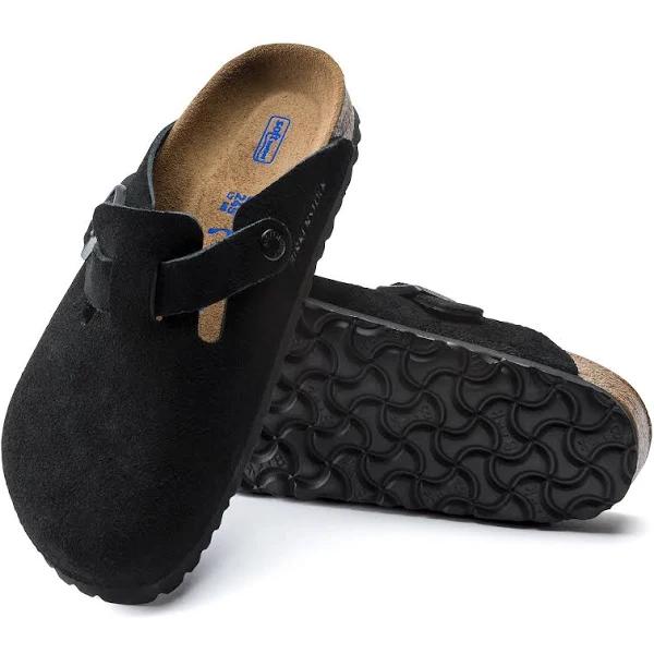 Birkenstock Boston Soft Footbed Suede Black