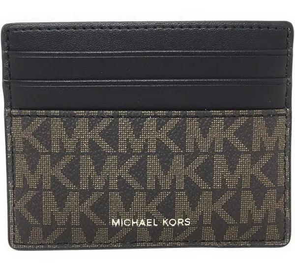 Michael Kors Men's Cooper Tall Card Case Wallet (Brown/Black)