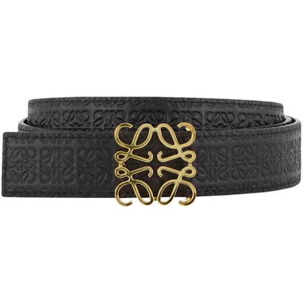 Loewe, Anagram reversible leather belt, Women, Black, 95CM, Belts