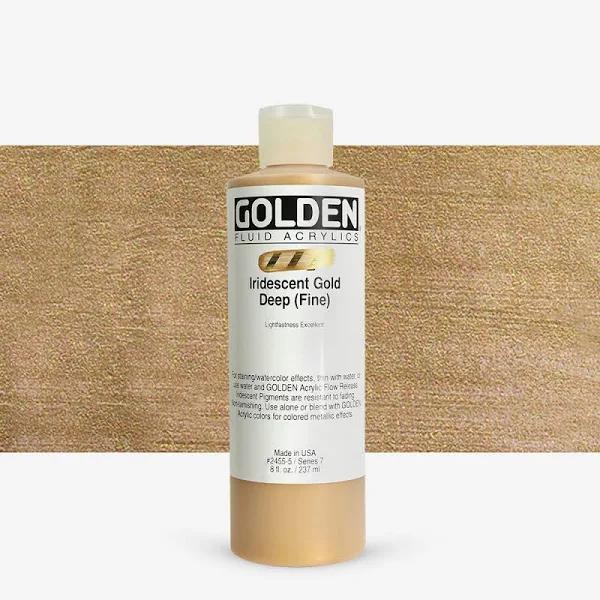 Golden Fluid Acrylic Iridescent Paint 8oz 8oz / Gold Deep (Fine) Series 7