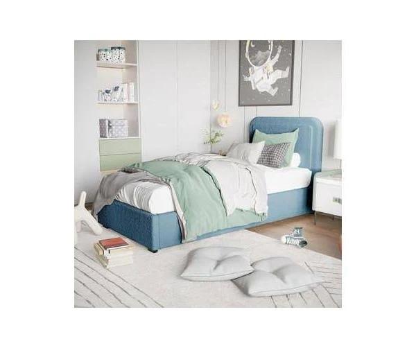 Carya Single Kids Bed with Asteria Mattress - Blue